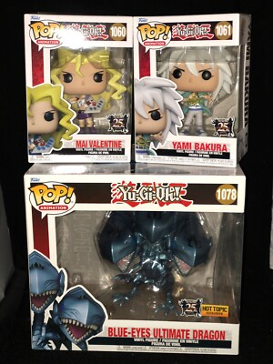 FUNKO POP! YU-GI-OH! BLUE EYES ULTIMATE DRAGON 25TH ANN HOT TOPIC EXCL YAMI MAI-image