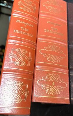 Easton Press Shakespeare Histories and Tragedies 2 Book Set EXCELLENT Condition-image
