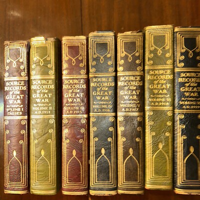 Source Records Of The Great War 7 Volume Set Charles Horne 1923 Registered!-image