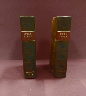 1791-1792 Early American Bible in 2 volumes- Philadelphia printing-  RARE set-image
