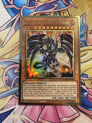YuGiOh RED-EYES DARKNESS METAL DRAGON | MGED-EN009 Premium Gold Rare 1st NM-image