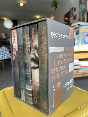 ✨COMPLETE ORWELL Folio Society Set!! 1984 + Burmese Days — With Illustrations!✨-image