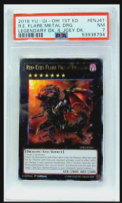 YuGiOh Legendary Deck 2 Red Eyes FLARE METAL DRAGON LDK2-ENJ41 PSA 7-image