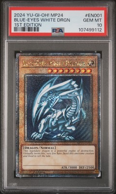 2024 YU-GI-OH! MP24-25TH ANV TIN: DUELING MIRRORS BLUE-EYES WHITE DRAGON PSA 10-image
