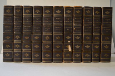 Works of Longfellow 11 Vol. Set Limited Leather Large Paper Ed #462-image