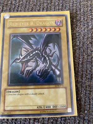 Yu-Gi-Oh! TCG Red-Eyes B. Dragon Legend of Blue Eyes White Dragon LOB-070...-image