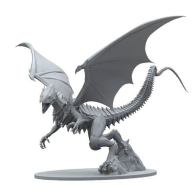 YU-GI-OH! Blue-Eyes White Dragon 3D Printing Unpainted Blank Model Kit New Stock-image