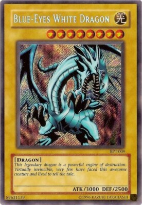 Yu-Gi-Oh! Blue-Eyes White Dragon BPT-009 Secret Rare Promo Heavy Played-image