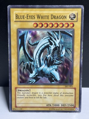 Yugioh Blue-Eyes White Dragon - SKE-001 - Super Rare Unlimited MP/HP-image