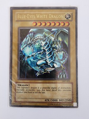 Yu-Gi-Oh Blue-Eyes White Dragon-JMP-001-Ultra Rare Holo-Sealed in Pack-1996 -image