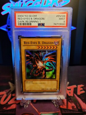 2004 Yu-Gi-Oh! Red-Eyes B. (Black) Dragon DB1-EN126 Super Rare PSA 9 MINT-image