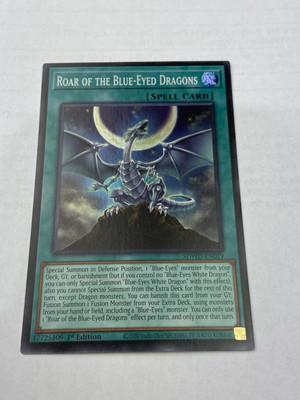 Yugioh Roar Of The Blue-eyed Dragons Sdwd-en019 Blue Eyes White Destiny Rare-image
