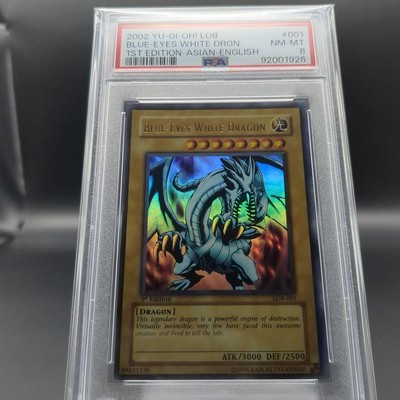 Yu-Gi-Oh! Yugioh 2002 Blue-Eyes White Dragon LOB-001 1st Edition Old Asia PSA8-image