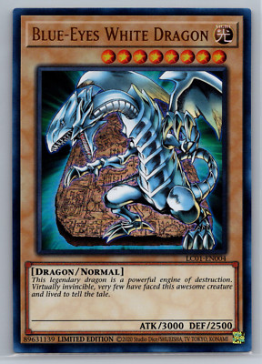 YUGIOH TCG Blue-Eyes White Dragon LC01-EN004  Rare Holo Limited Edition NM 001-image
