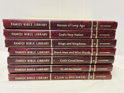 VTG Family Bible Library 1971 Hardcover Christian Study 7 Vol Set Missing 1-7-8-image