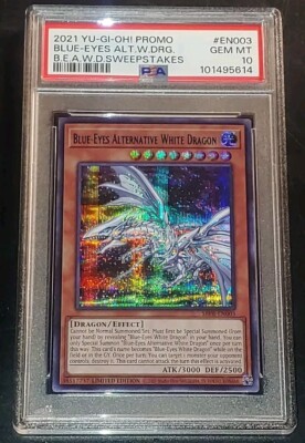 YU-GI-OH! PSA 10 SBPR Blue-Eyes Alternative White Dragon Sweepstakes Prize Card-image