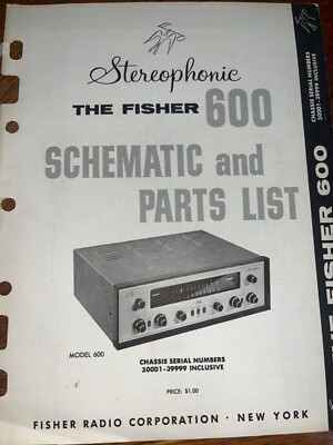 Fisher 600 30001 - 39999 Service Manual AM-FM Stereo Receiver Original-image