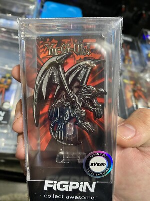 FiGPiN Yu-Gi-Oh! Red-Eyes Black Dragon Glitter Pin #1520 EVend Exclusive Yugioh-image
