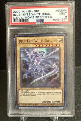 2020 Yu-Gi-Oh Blue Eyes White Dragon D. S. O. D. Movie Pk. Scrt. Ed.  PSA 9-image