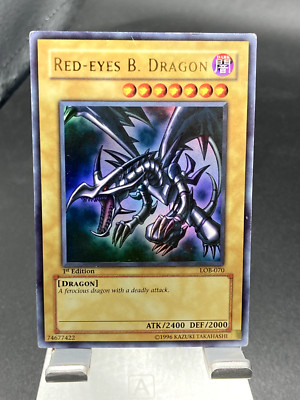 yugioh Asian LOB-070 Red-Eyes Black Dragon 1st Edition Ultra Rare Asian-image