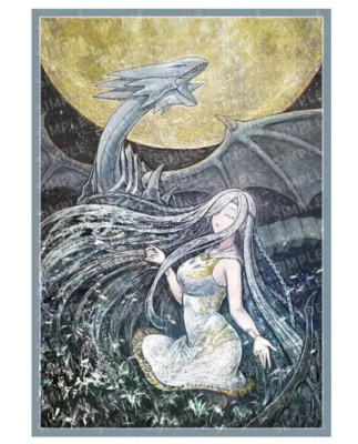 Yu-Gi-Oh Blue Eyes White Dragon Maiden with Eyes of Blue　Card Sleeve Protector-image