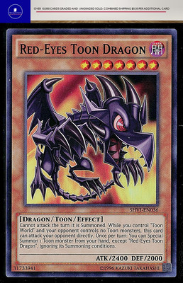 Shining Victories Red-Eyes Toon Dragon #SHVI-EN036 Super Rare-image