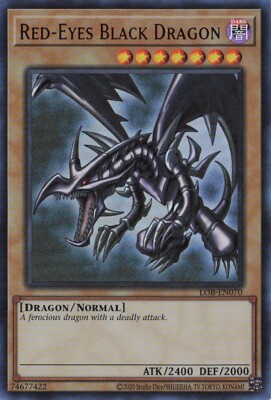 Yu-Gi-Oh! Red-Eyes Black Dragon LOB-EN070 Ultra Rare 25th Anniversary NM-image