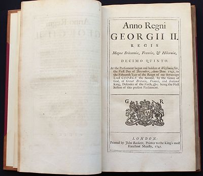 1741-42 Set of 33 Acts British George II America Trade Wars John Byrom Shorthand-image