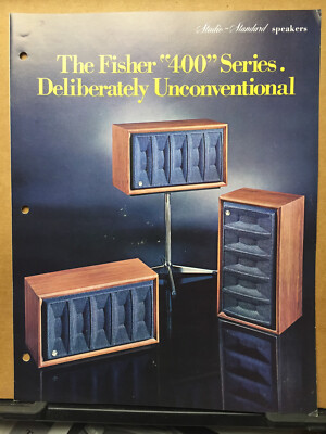 Vtg Fisher Radio Catalog Insert ~ The Fisher 400 Series Speaker System 1973-image