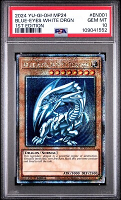 2024 YU-GI-OH! MP24-25TH ANV TIN: DUELING MIRRORS BLUE-EYES WHITE DRAGON PSA 10-image