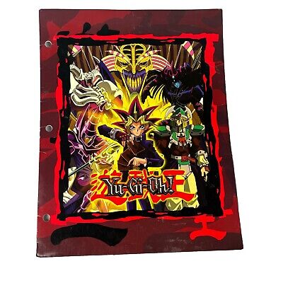 Yu Gi Oh! Binder Vintage 90s Folder Kazuki Takahashi Blue Eyes White Dragon-image
