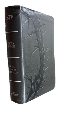 KJV Large Print Compact Black Leather Bible Red Letter Brand New!-image