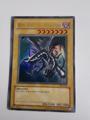 Yugioh Red-Eyes Black Dragon SDJ-001 Unlimited Edition Holo Rare Yu-Gi-Oh! 1996-image