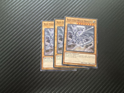 Yugioh x3 Blue-Eyes White Dragon SDWD-EN003 Common 1st Edition NM-image