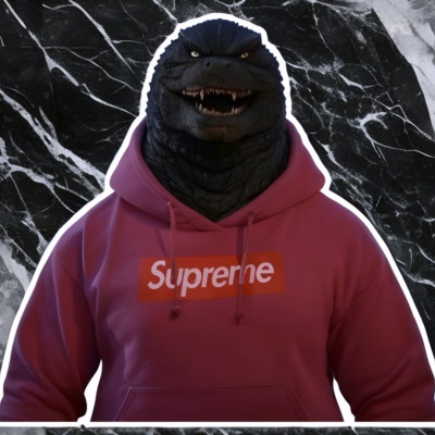 Supreme Godzilla Decal Hype Skateboard Laptop Car Decor-image