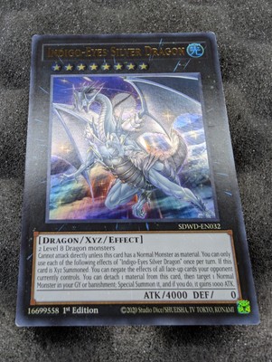 Indigo-Eyes Silver Dragon - SDWD-EN032 Ultra Rare 1st Ed NM Yugioh -image