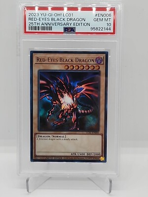 PSA 10 Gem MT Red-Eyes Black Dragon LC01-EN006 25th Anniversary Edition-image