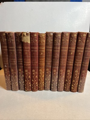 12 Vol. 1897 +  Stoddard's Lectures HC Set Illustrated Travel Color Leather B104-image