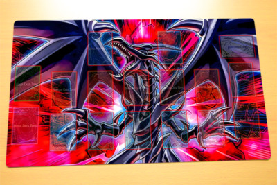 No.1904# Yugioh TCG Custom Playmat YGO CCG Mat Deck Mat Red-Eyes Black Dragon-image