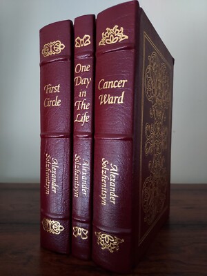 Easton Press Alexander Solzhenitsyn Cancer Ward First Circle One Day in the Life-image