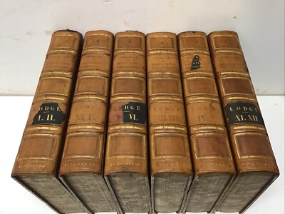 1835 Lodge Portraits of Illustrious Personages of Great Britain Vol 1-12 6 Books-image