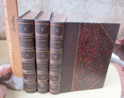3Vols,  WORKS Of ALFRED TENNYSON,Poet Lauriat, 1872-image