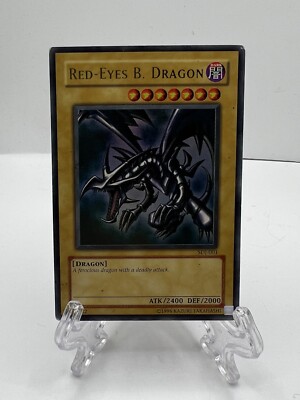 LP Yugioh Red-Eyes Black Dragon SDJ-001 Unlimited Edition Holo Rare Yu-Gi-Oh!-image