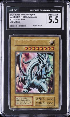 1999 YU-GI-OH! EX STARTER BOX - ULTRA RARE - JPN BLUE-EYES WHITE DRAGON CGC 5.5-image
