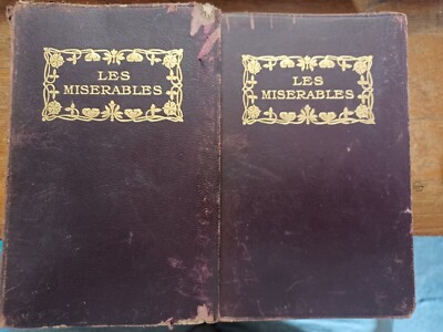 Les Miserable (1915, Leather, 2 Volume set) Translated by Isabel F Hapgood-image