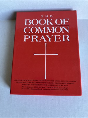 Episcopal Book of Common Prayer BCP 1990- Oxford Genuine Leather Anglican W Box-image