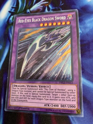 Yugioh DRL2-EN012 1st Edition Red Eyes Black Dragon Sword Secret Rare-image