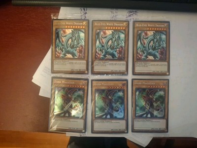 Yugioh Blue Eyes White Dragon & Dark Magician Ct14 Sealed PROMOS 3 OF EACH-image