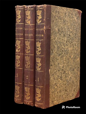 Captain Marryat NEWTON FORSTER 3 Vol Set  (1832) Half Leather-image