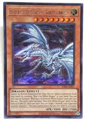 Yugioh Asian English Blue-Eyes Alternative White Dragon SDRB-AEP01 Secret Rare-image